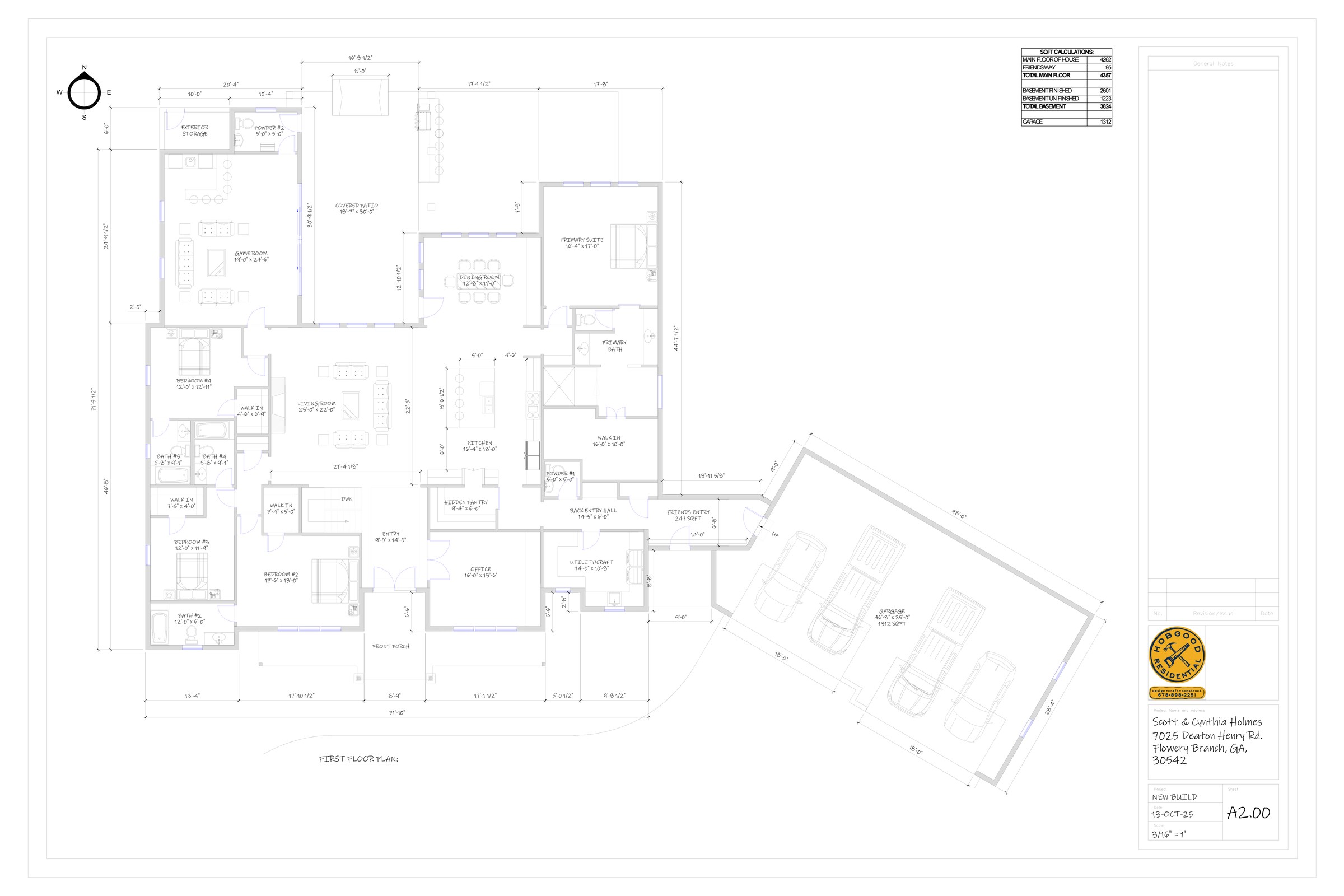 Architectural plan (selected) — Main level